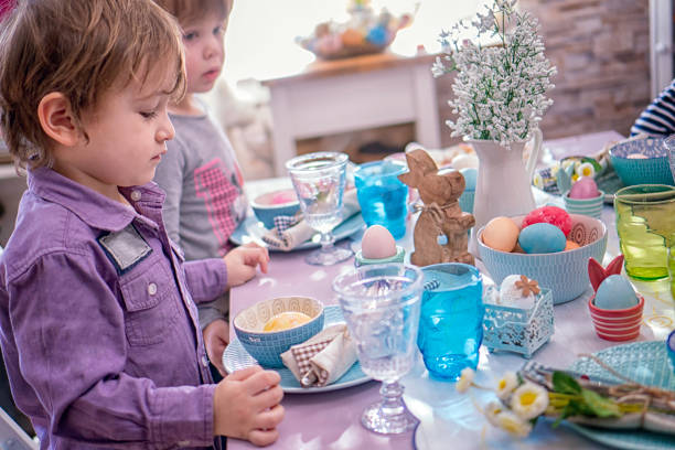 istock Young Family Celebrating Easter 648356682