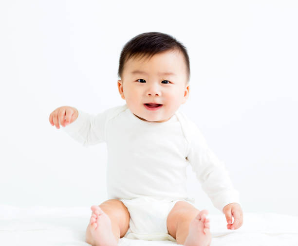 istock Adorable asian   smiling  baby  boy 648365966