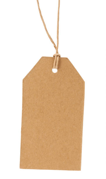 istock The old label on a rope isolated on a white background 648366318