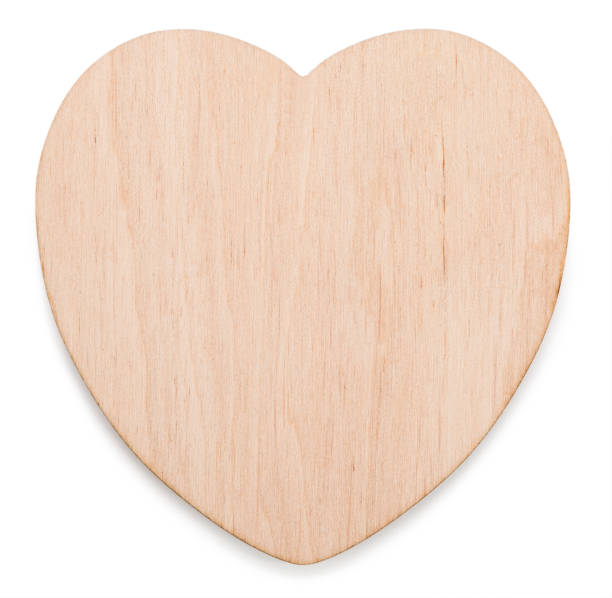 istock Blanks for decoupage. Wooden heart isolated on white background 648366428