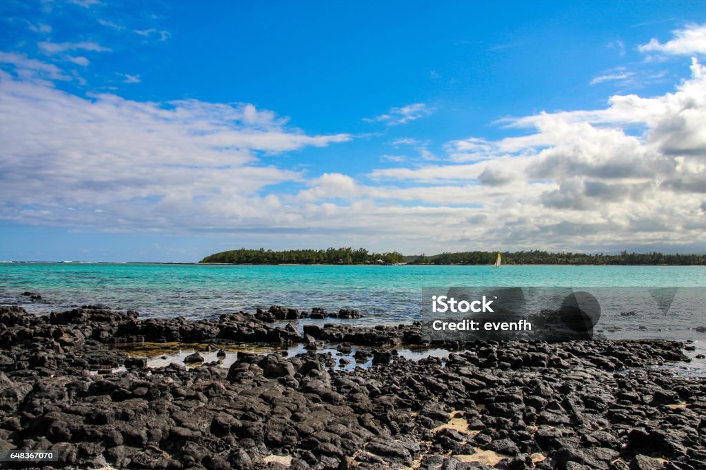 Blue Bay on Mauritius in the Indian Ocean Majestic Stock Photo