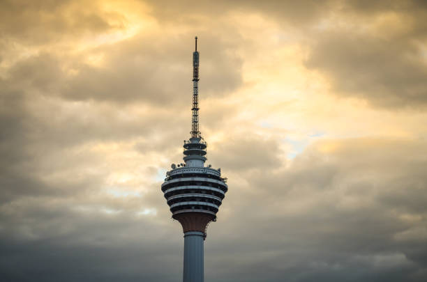 istock nightview on menara tv tower in Kuala Lumpur 648373114