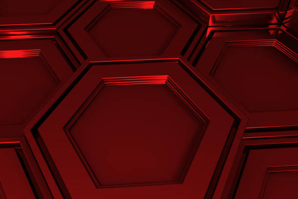 istock Industrial background made of metal hexagons 648374778