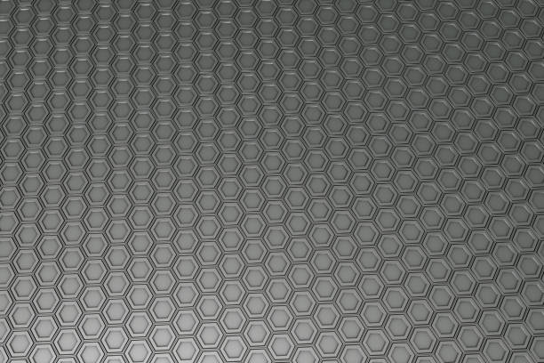 istock Industrial background made of metal hexagons 648377248
