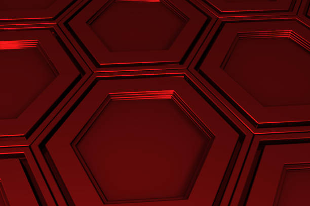 istock Industrial background made of metal hexagons 648379180