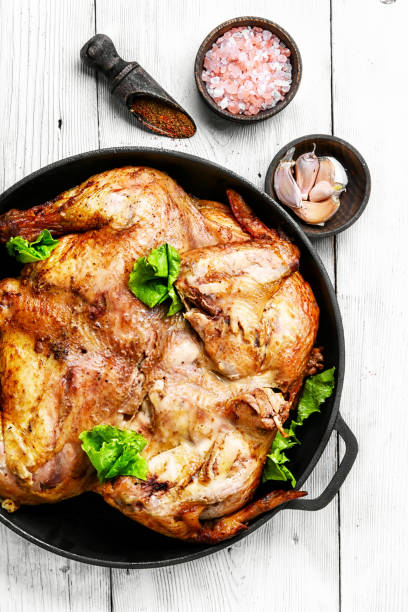 istock Baked chicken with potatoes 648381824