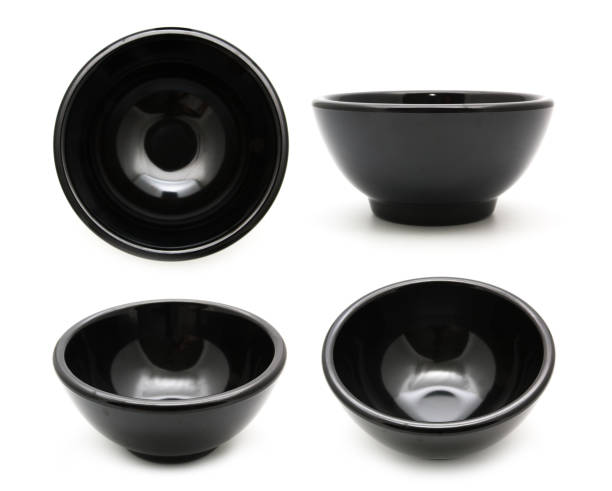 istock collection of black  bowl isolated on white 648408978