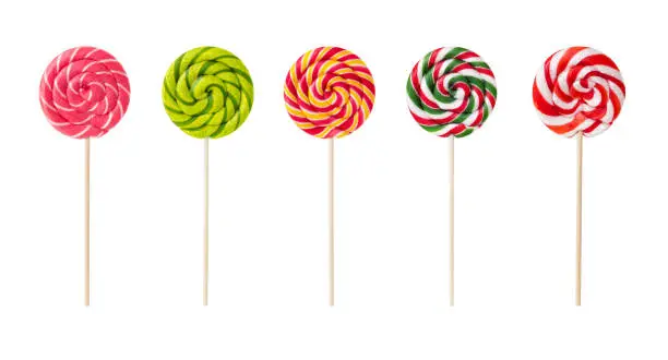 Photo of Set of colorful lollipops