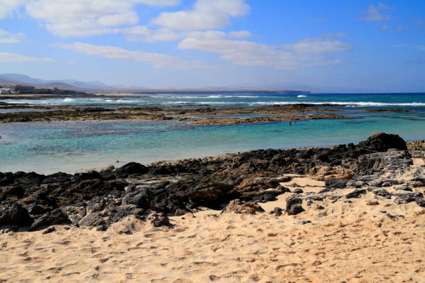 playa de los lagos - el cotillo, fuerteventura, canarias - el cotillo fotografías e imágenes de stock