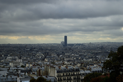 View of Paris from the Montmartre hill.