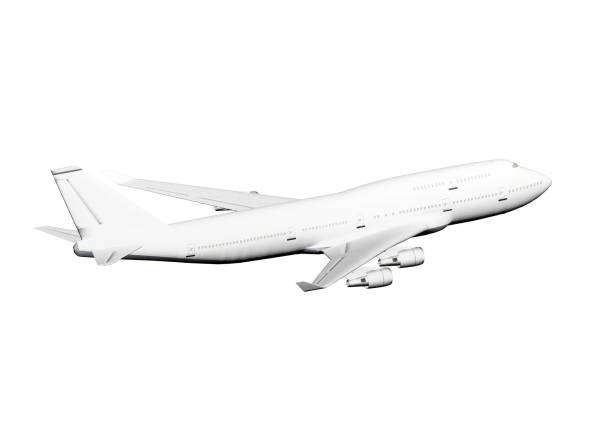airplane on white background. Isolated 3D illustration