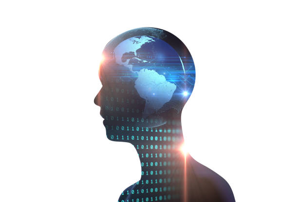 istock silhouette of virtual human on digital world map 3dillustration 648446266