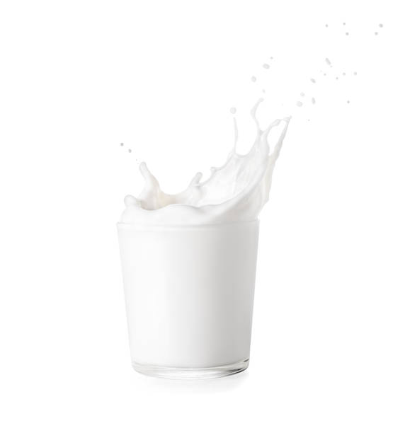glass of milk with splash