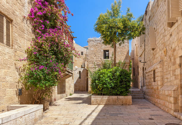 istock Typical view of Jewish quarter in Jerusalem. 648452504