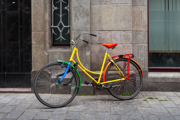 istock Colorful bicycle in Amsterdam. 648453698