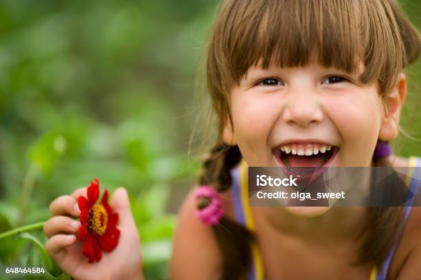 Laughing Girl Stock Photo - Download Image Now - 4-5 Years, Bangs - Hair, Beautiful People
