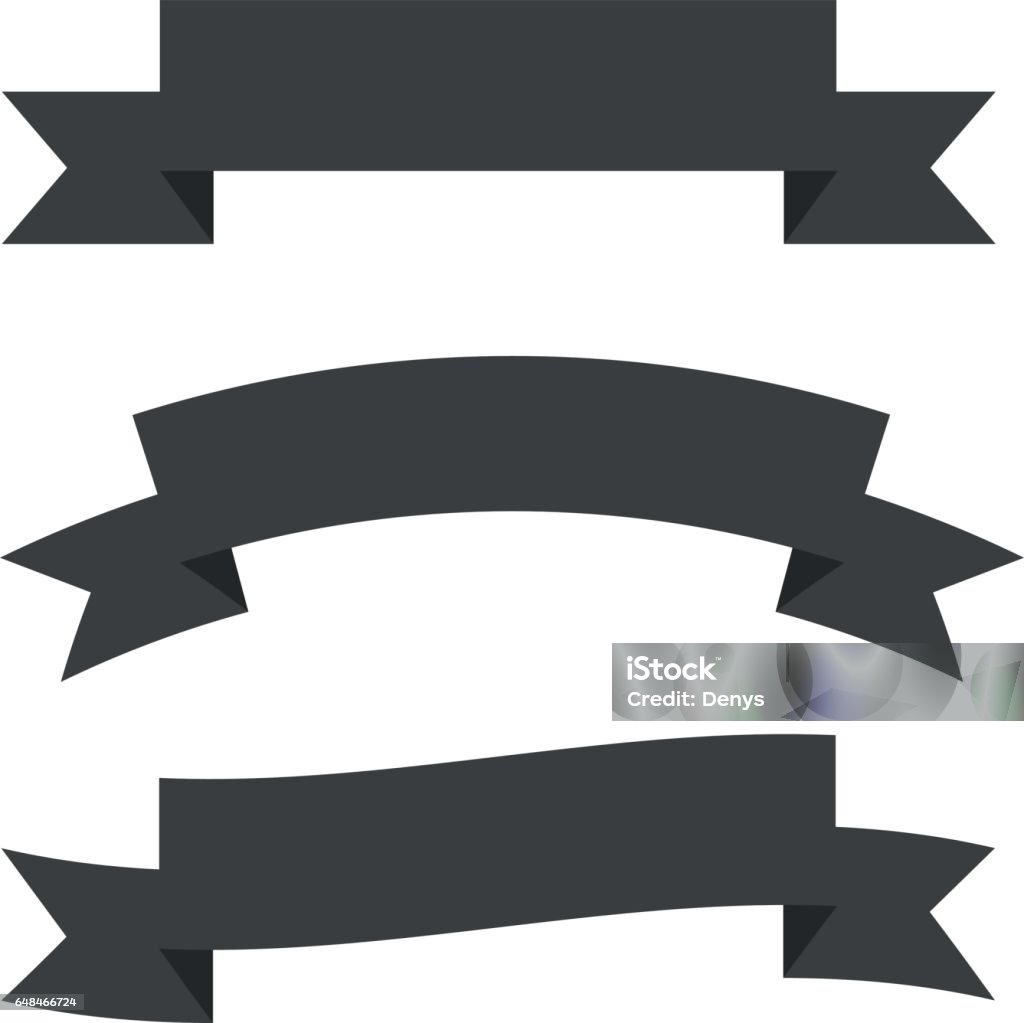 Black Ribbon Insert Black Ribbons Set Stock Illustration - Download Image Now - Badge ...