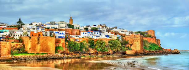 kasbah av udayas i rabat, marocko - rabat marocko bildbanksfoton och bilder