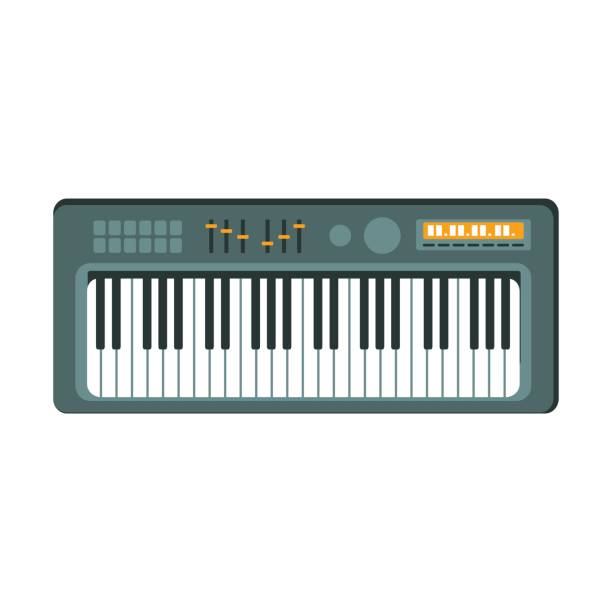 istock Electric Keyboard, Part Of Musical Instruments Set Of Realistic Cartoon Vector Isolated Illustrations 648467028