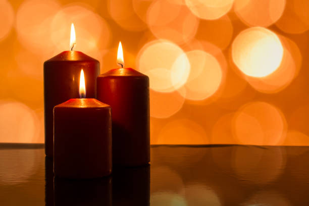 istock Burning christmas cnales with bokeh 648473772