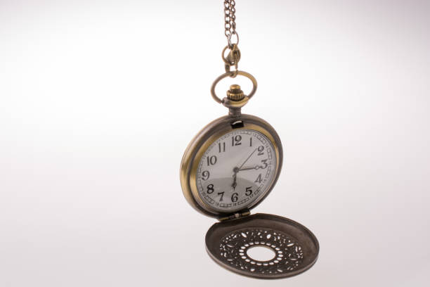 istock Retro style classic pocket watch 648477590
