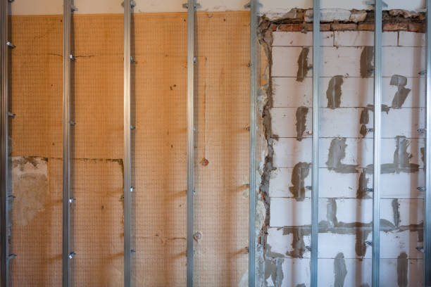 istock Interior of apartment during on the renovation and construction ( making wall from gypsum plasterboard) 648478678