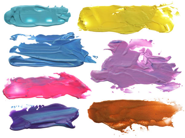 istock collection of abstract acrylic brush strokes blots 648485044