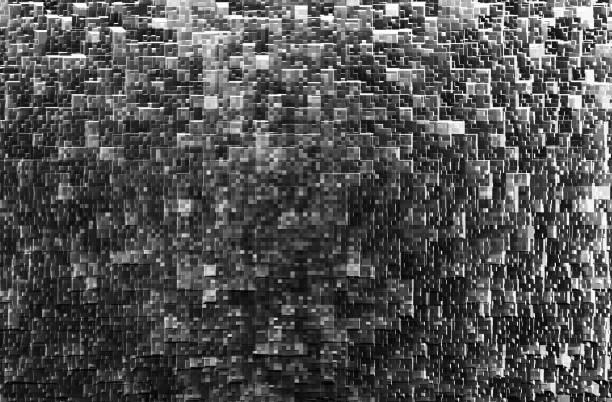 istock Horizontal black and white dark blocks illustration background 648498616