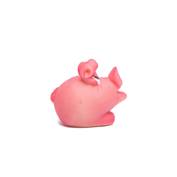 istock Pink marzipan lucky pig in square format 648510528