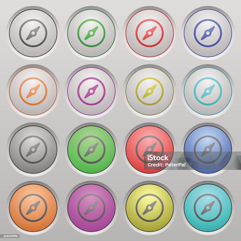 Compass Uibutton Compass Push Buttons Stock Illustration - Download Image Now ...