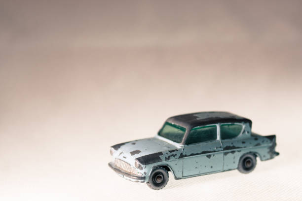 istock Vintage toy car with paint chipped off 648515022