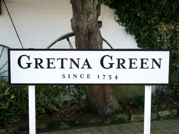 Sign na empresa Gretna Green - foto de acervo