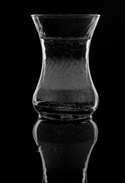 istock Transparent glass cup with swell the boiling water into it. 648524180