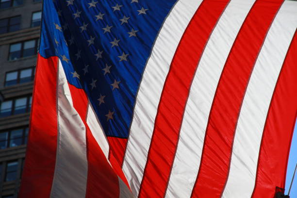 istock USA New York buiding flag 648525460