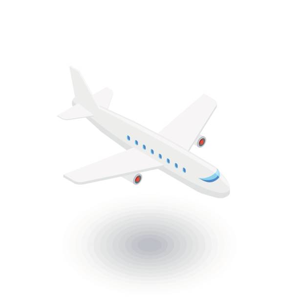 飛行機、ボーイングの飛行機旅行の等尺性フラット アイコン。3d ベクトル - boeing点のイラスト素材／クリップアート素材／マンガ素材／アイコン素材
