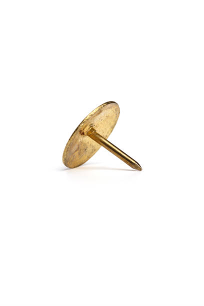 istock Golden Thumb Tack 648539760