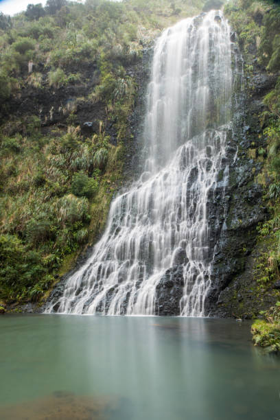 카레카레 폭포, 오클랜드, 뉴질랜드 - karekare falls 뉴스 사진 이미지