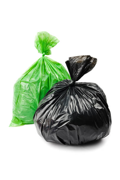 istock Green and black garbage bags 648551232
