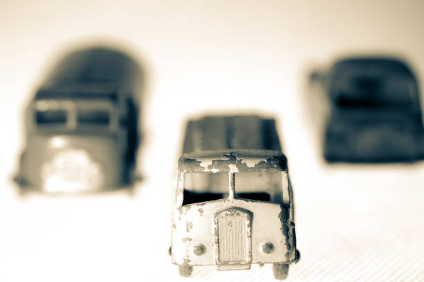istock Three vintage toy trucks 648561410