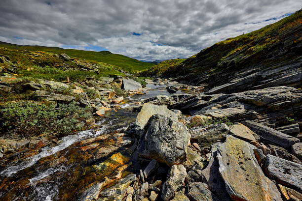 beautiful landscape of norway, scandinavia - harbor imagens e fotografias de stock