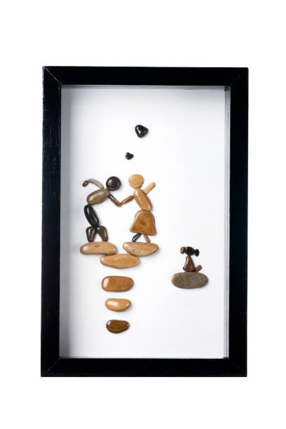 Pebble art of lovers