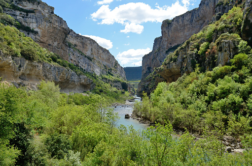 The deep gorge of Lumbier was created by the river Irati in the foothills of the Sierra de Leire.