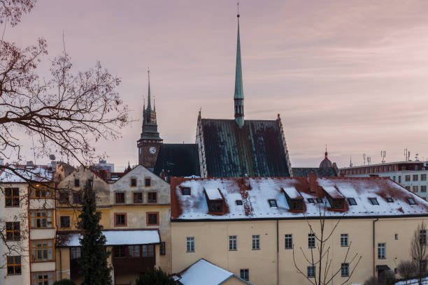 istock St. Bartholomew Church and Green Tower in Pardubice 648585180