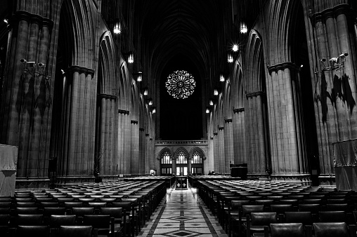 Interior of National Cathedral in Washington DC, USA