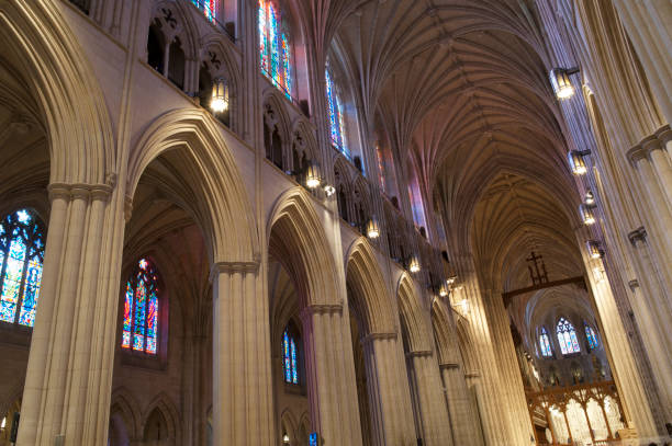 istock Architectural details of National Cathedral 648586202