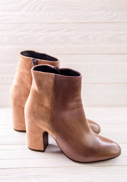 istock Beige leather womens shoes 648591482