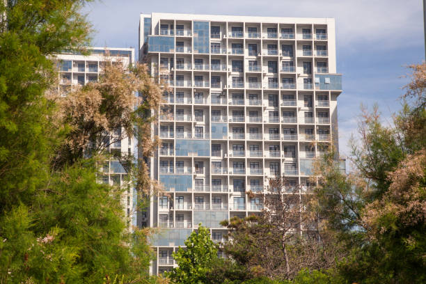 istock Condominium architecture in the city downtown 648595352