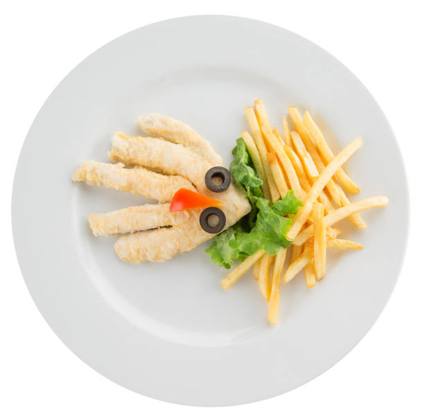 istock potato fries with chicken in shape of octopus 648599862