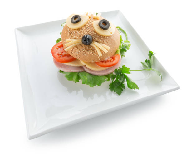 istock children sandwich with funny animal face isolated 648602984