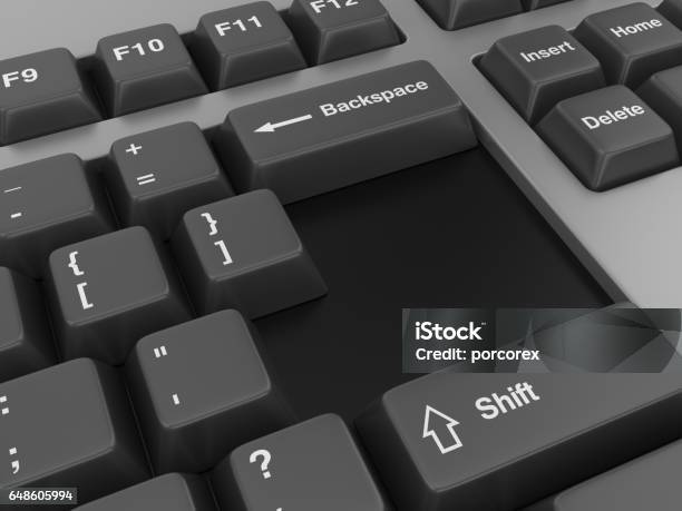 Computer With Keys Missing Computer Keyboard With Missing Enter Key 3d Rendering Stock Photo ...